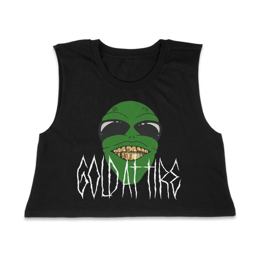 Crop Alien Head (Black)